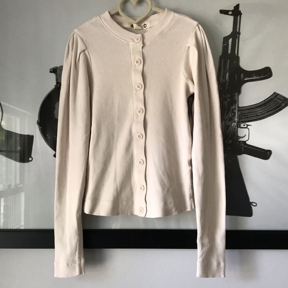 AMO Women's Cardigan - Light Gray - Picture 2 of 16